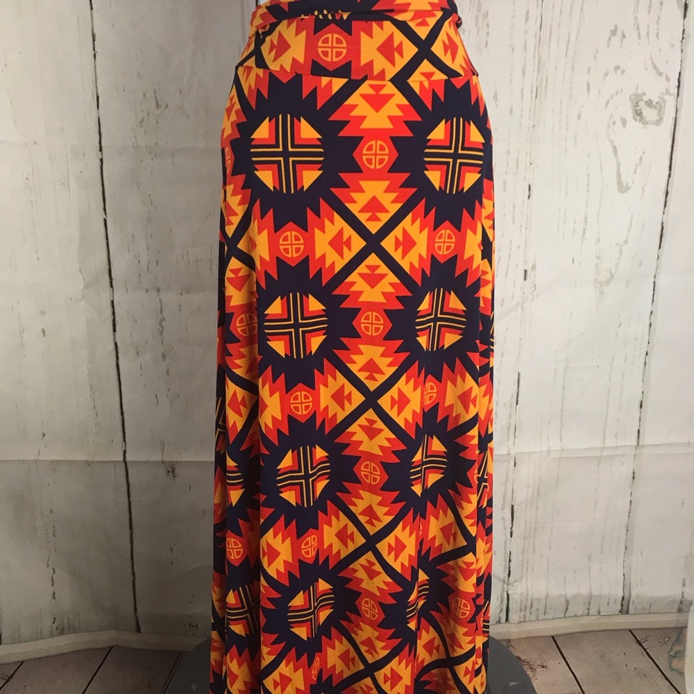 Lularoe Maxi skirt small Aztec print